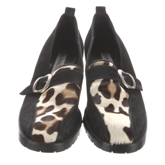 DONALD J PLINER Leather Animal Print Pumps Loafers Size 7.5 N - Picture 5 of 6